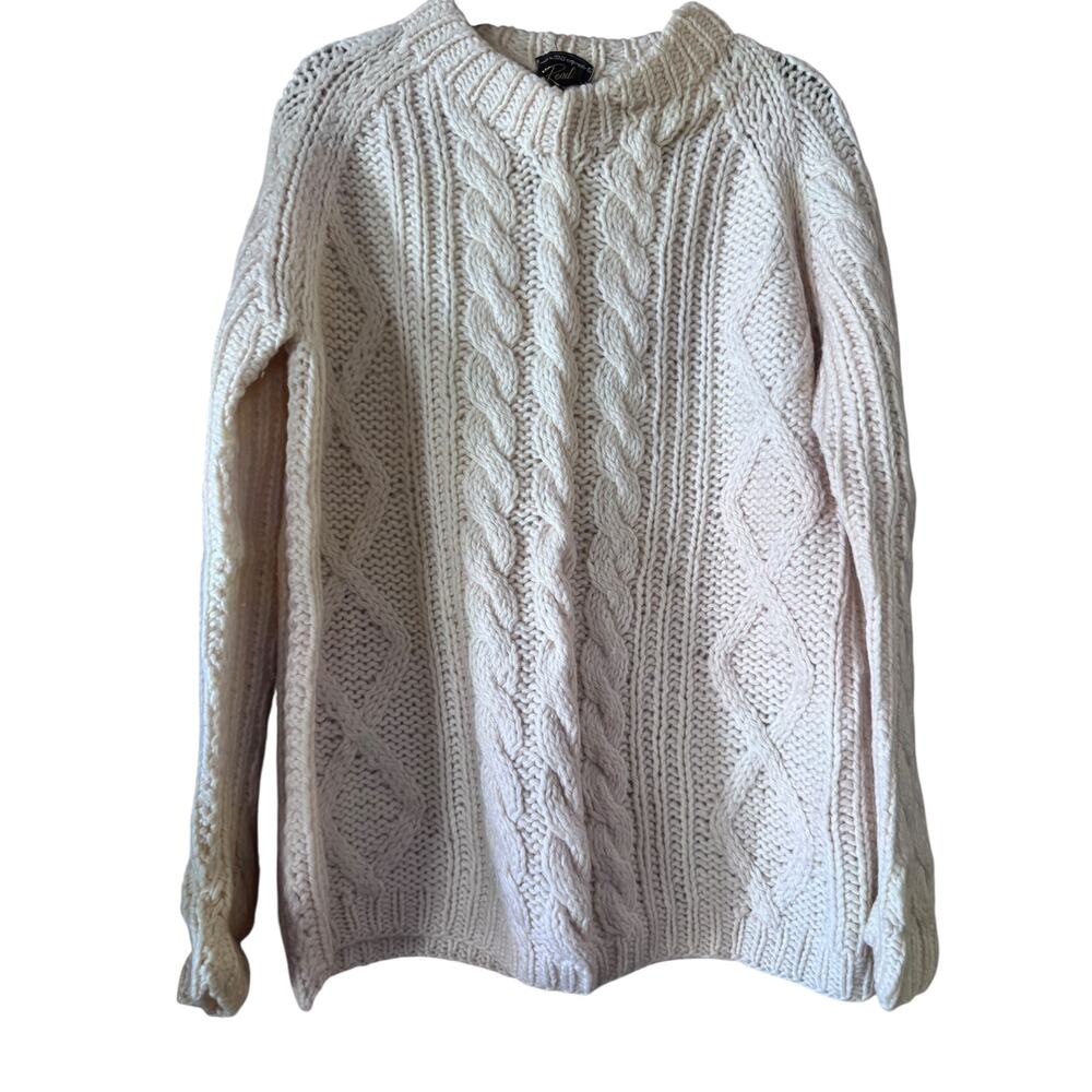 VTG 40's/50's Read's Made in‎ Italy Scandi Core Fisherman Wool Sweater Cream L
